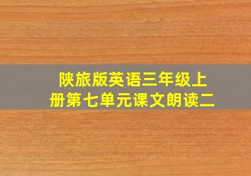 陕旅版英语三年级上册第七单元课文朗读二