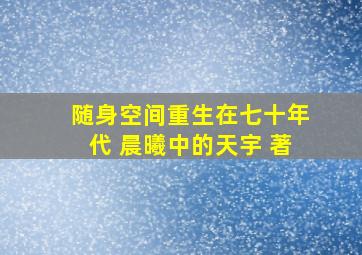 随身空间重生在七十年代 晨曦中的天宇 著