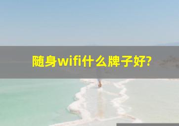 随身wifi什么牌子好?