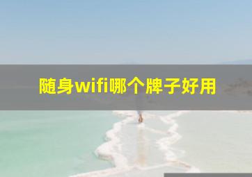 随身wifi哪个牌子好用