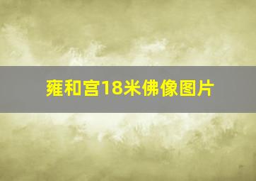 雍和宫18米佛像图片