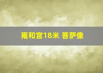 雍和宫18米 菩萨像