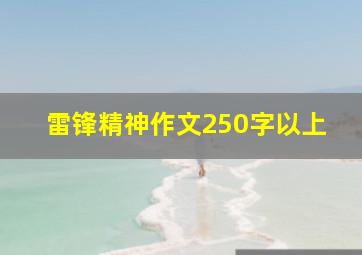 雷锋精神作文250字以上