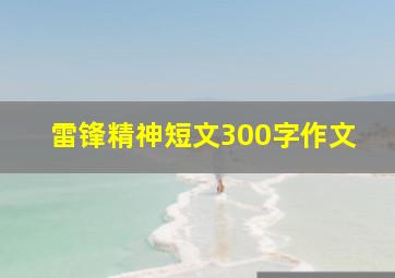 雷锋精神短文300字作文