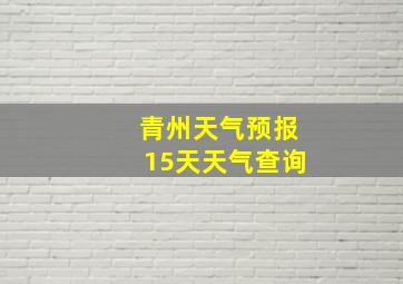 青州天气预报15天天气查询