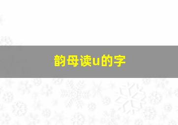 韵母读u的字