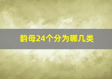 韵母24个分为哪几类