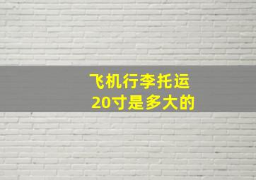 飞机行李托运20寸是多大的