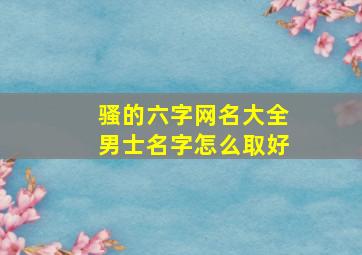 骚的六字网名大全男士名字怎么取好