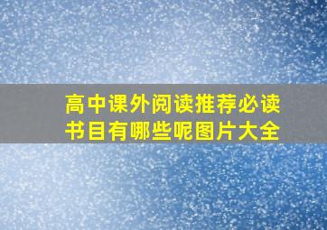 高中课外阅读推荐必读书目有哪些呢图片大全