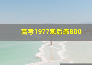 高考1977观后感800