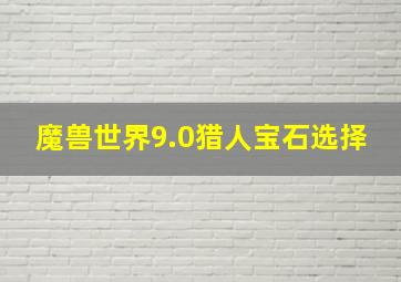 魔兽世界9.0猎人宝石选择