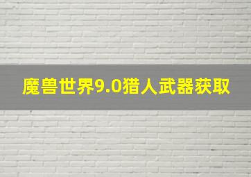 魔兽世界9.0猎人武器获取