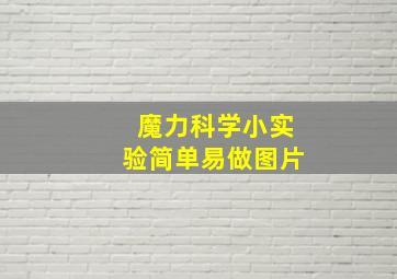 魔力科学小实验简单易做图片