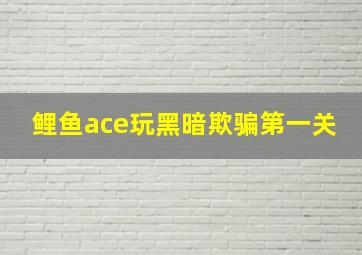 鲤鱼ace玩黑暗欺骗第一关