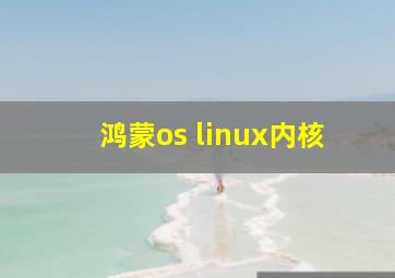 鸿蒙os linux内核