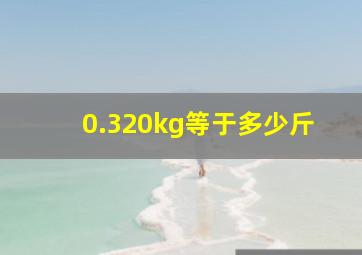 0.320kg等于多少斤