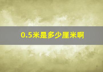 0.5米是多少厘米啊