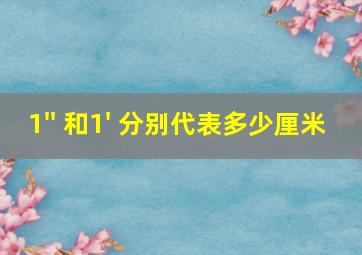 1'' 和1' 分别代表多少厘米