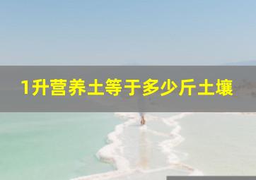 1升营养土等于多少斤土壤