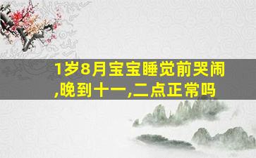 1岁8月宝宝睡觉前哭闹,晚到十一,二点正常吗