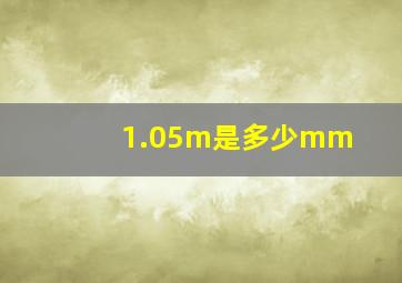 1.05m是多少mm