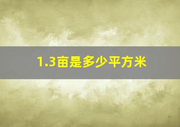 1.3亩是多少平方米