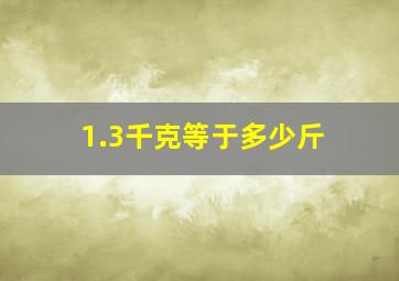 1.3千克等于多少斤