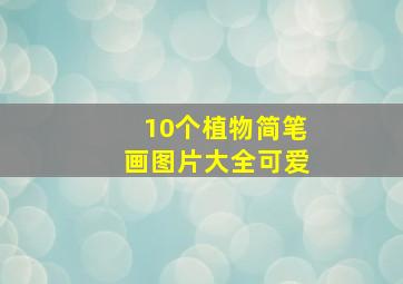 10个植物简笔画图片大全可爱