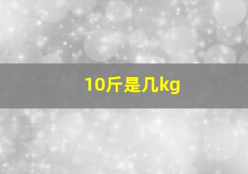 10斤是几kg