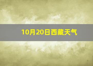 10月20日西藏天气