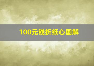 100元钱折纸心图解