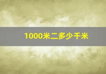 1000米二多少千米