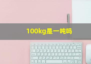 100kg是一吨吗