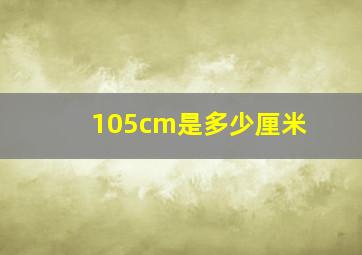 105cm是多少厘米