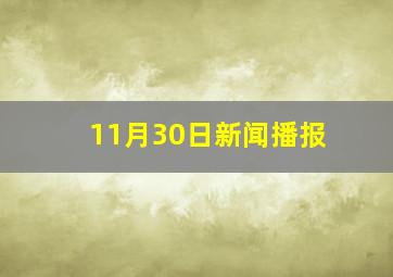 11月30日新闻播报