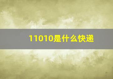 11010是什么快递