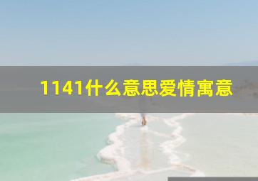 1141什么意思爱情寓意