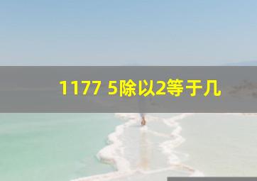 1177+5除以2等于几