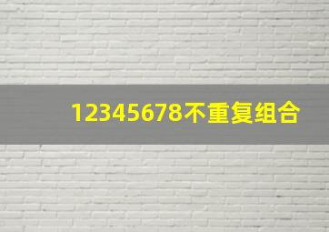 12345678不重复组合