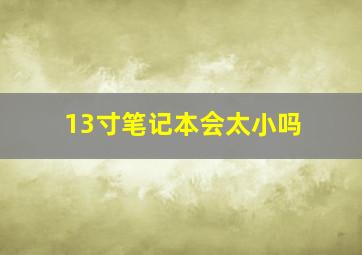 13寸笔记本会太小吗