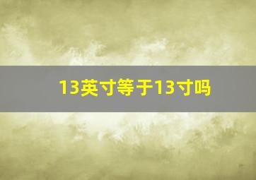 13英寸等于13寸吗