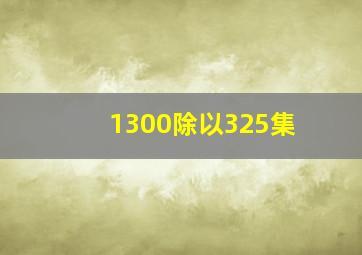 1300除以325集