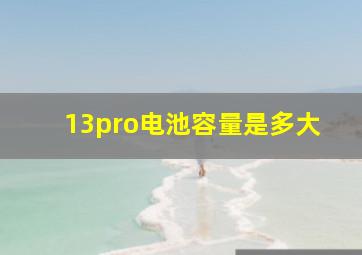 13pro电池容量是多大