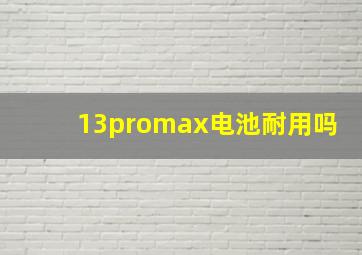 13promax电池耐用吗