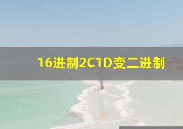 16进制2C1D变二进制