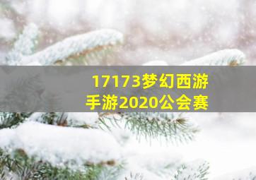 17173梦幻西游手游2020公会赛