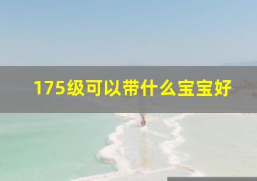 175级可以带什么宝宝好