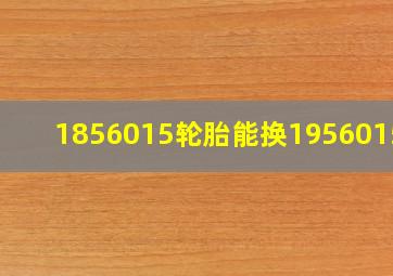 1856015轮胎能换1956015吗