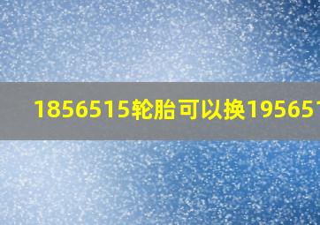 1856515轮胎可以换1956515吗